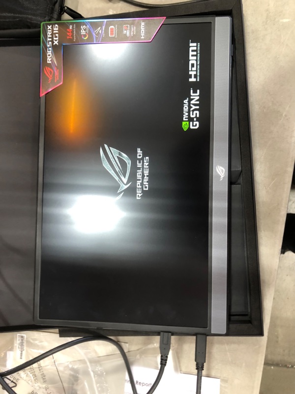 Photo 4 of Asus ROG Strix XG16AHPE 15.6" Full HD Gaming LCD Monitor - 16:9 - Black - 16" Class - in-plane Switching (IPS) Technology - 1920 X 1080 - G-sync - 300
