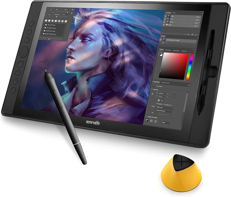 Photo 1 of **READ BELOW * SereneLife Graphics Tablet with Passive Pen - 15.6" Full-Laminated Technology Art Monitor w/ 8192 Pressure Levels Battery-Free Stylus - Digital Drawing, Online Teaching, Design - for MAC, Windows OS
