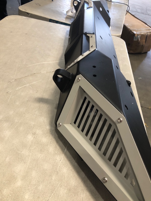 Photo 3 of **DAMAGED** OEDRO Front Bumper Compatible with 2018-2022 Jeep Wrangler JL & Unlimited JLU (2/4 Doors) 2020-2022 Gladiator JT, Full Width Off Road Bumper w/D-Rings & Winch Plate Mounting & Paintable Armor
