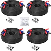 Photo 1 of ZOSI 4 Pack 100ft (30 Meters) 2-in-1 Video Power Cable, BNC Extension Surveillance Camera Cables for Video Security Systems (Included 4X BNC Connectors and 4X RCA Adapters)
