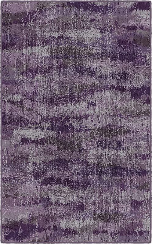 Photo 1 of Brumlow Mills Rustic Abstract Bohemian Contemporary Colorful Print Pattern Area Rug for Living Room Decor, Dining, Kitchen Rugs, Bedroom or Entryway Rug, 3'4" x 5', Purple
