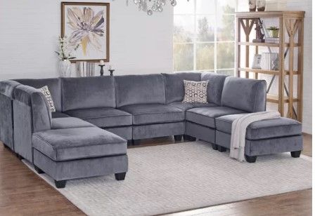 Photo 1 of ***BOX ONE OF TWO ONLY*** 2-Prichard 118" Wide Symmetrical Modular Corner Sectional with Ottoman
