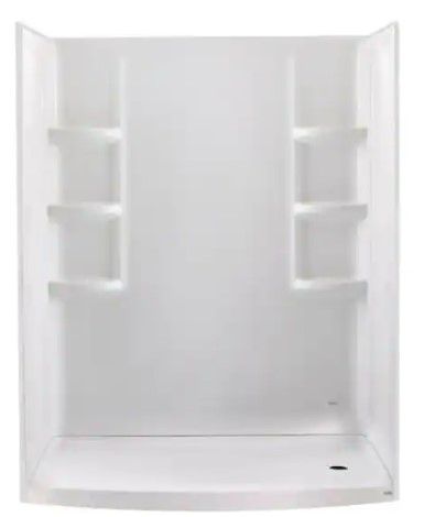 Photo 1 of **WALL PIECES ONLY**American Standard Ovation Curved 30 in. x 60 in. x 72 in. 3-piece Direct-to-Stud Alcove Shower Wall in Arctic White