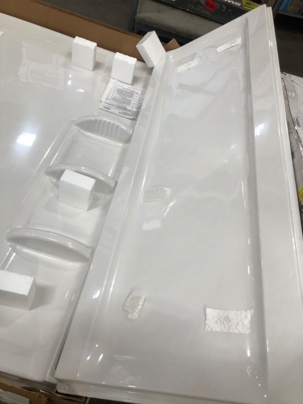 Photo 1 of **WALLS ONLY**American Standard Ovation Curved 30 in. x 60 in. x 72 in. 3-piece Direct-to-Stud Alcove Shower Wall in Arctic White