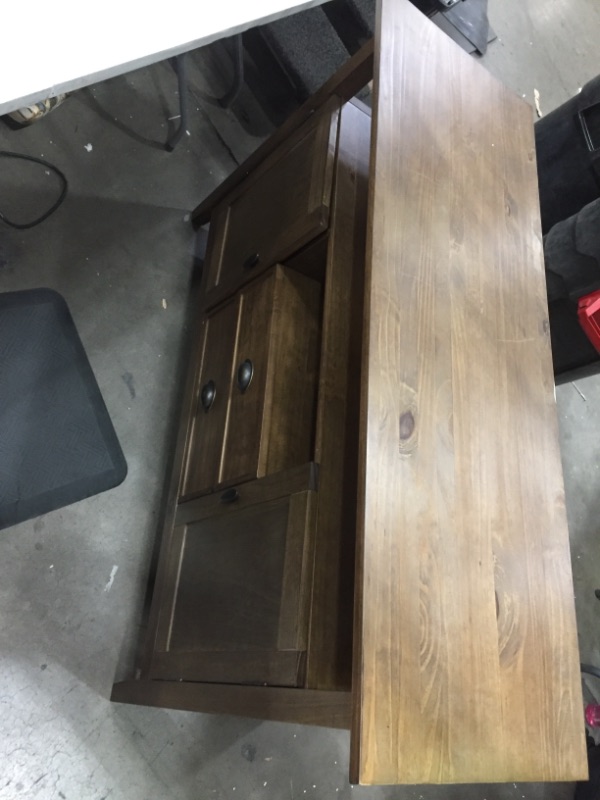 Photo 1 of 2 DRAWER 2 DOOR WOOD ENTERTAINMENT CENTER