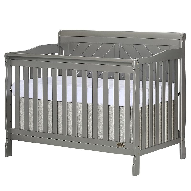 Photo 1 of Dream On Me Ashton Full Panel 5-in-1 Convertible Crib, Storm Grey
