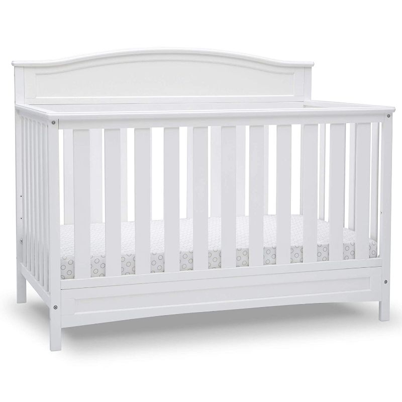 Photo 1 of Delta Children Emery Deluxe 6-in-1 Convertible Crib, Bianca White
