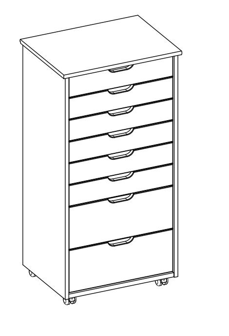 Photo 1 of ROLL CART 6 PLUS 2 DRAWERS
