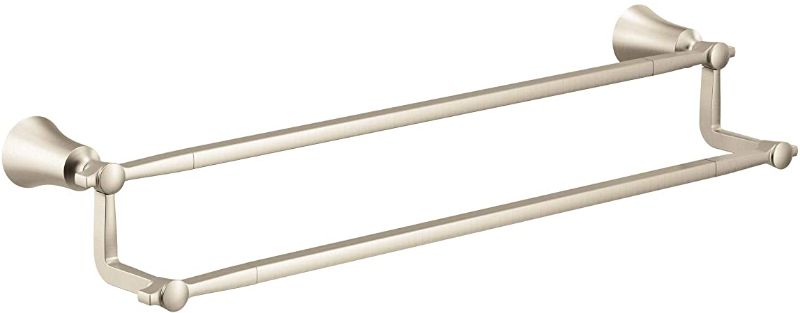 Photo 1 of Moen YB0322BN Flara 24-Inch Double Towel Bar, Brushed Nickel
