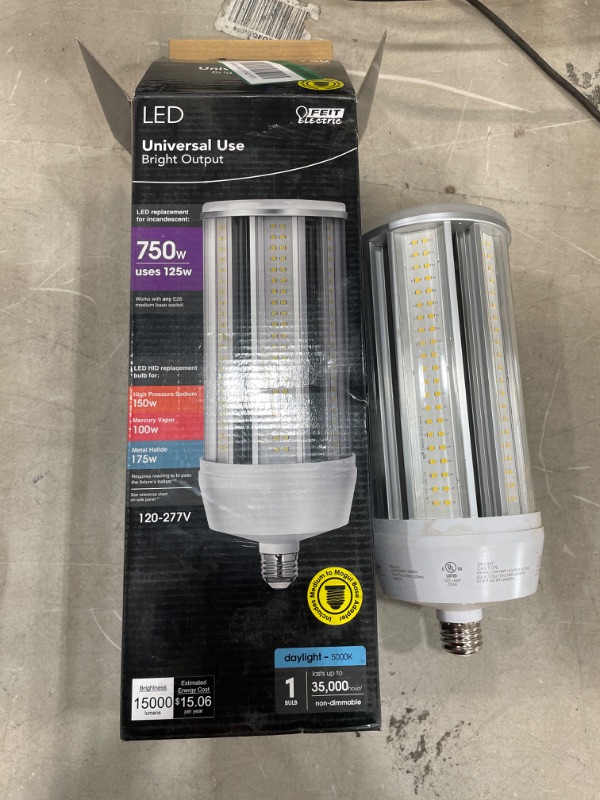 Photo 2 of Feit Electric 750-Watt Equivalent Corn Cob High Lumen Daylight (5000K) HID Utility LED Light Bulb