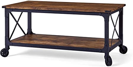 Photo 1 of Supernon Better Homes and Gardens Rustic Country Coffee Table, Antiqued Black/Pine Finish by Better Homes & Gardens
