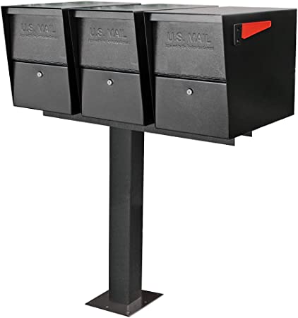 Photo 1 of BAR ONLY -Mail Boss 7140 Box Spreader Bar for Three-Mailbox Applications, 3, Black
