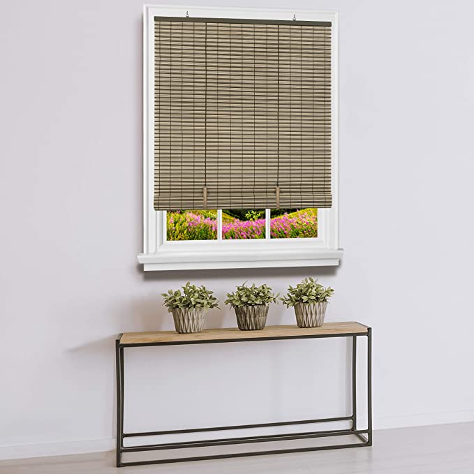 Photo 1 of Achim Home Furnishings Vinyl Roll-Up Blind Cordless Veranda, 48" x 72", Cocoa/Almond,VRCO48CA06
