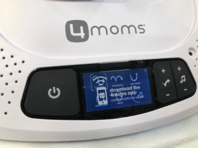 Photo 1 of 4moms mamaRoo 4 Multi-Motion Baby Swing, Bluetooth Baby Rocker with 5 Unique Motions, Nylon Fabric, Black
