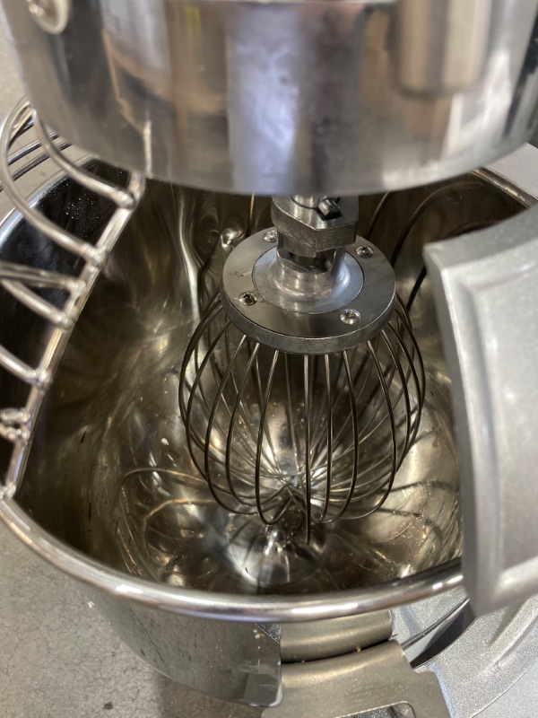 Photo 5 of Happybuy Commercial Food Mixer 3 Speeds Adjustable Heavy Duty 110V with Stainless Steel Bowl Dough Hooks Whisk Beater Premium for Schools Bakeries Restaurants Pizzerias (10L)
