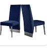 Photo 1 of Meridian Furniture Porsha Velvet Dining Chair