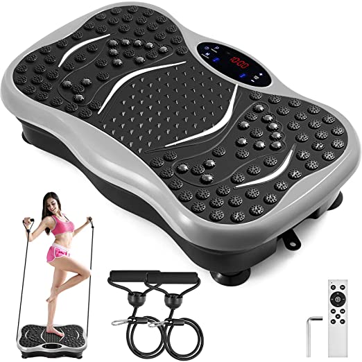 Photo 1 of VEVOR Whole Body Exercise Vibration Fitness Platform,350Lbs LCD 3 Levels Massage Remote Bluetooth USB Music Intelligent Watch, Fitness Vibration Machine
