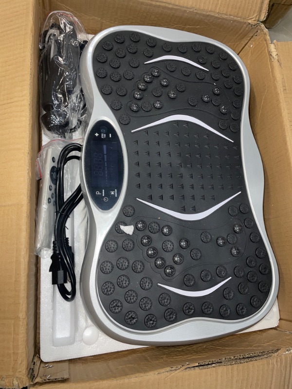 Photo 1 of VEVOR Whole Body Exercise Vibration Fitness Platform,350Lbs LCD 3 Levels Massage Remote Bluetooth USB Music Intelligent Watch, Fitness Vibration Machine
