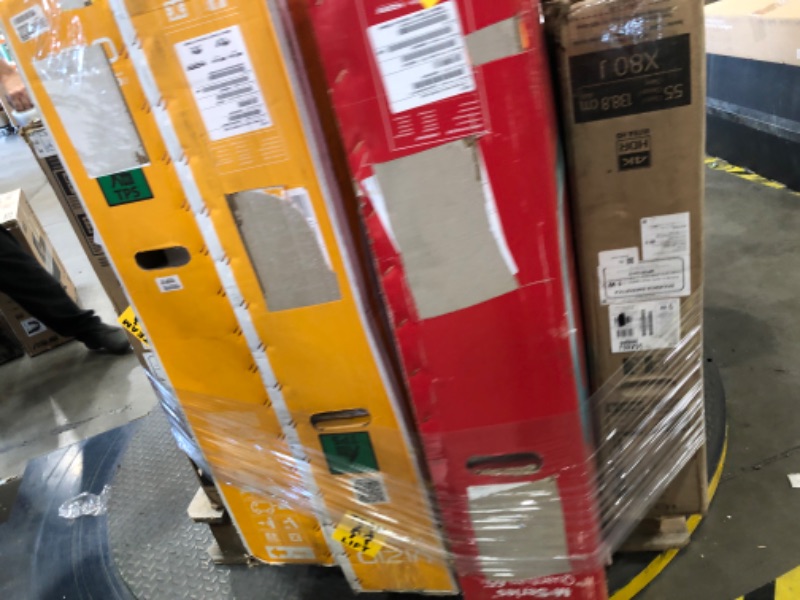 Photo 1 of MIXED PALLET OF DAMAGED TVS**MIXED SIZES**NO REFUNDS