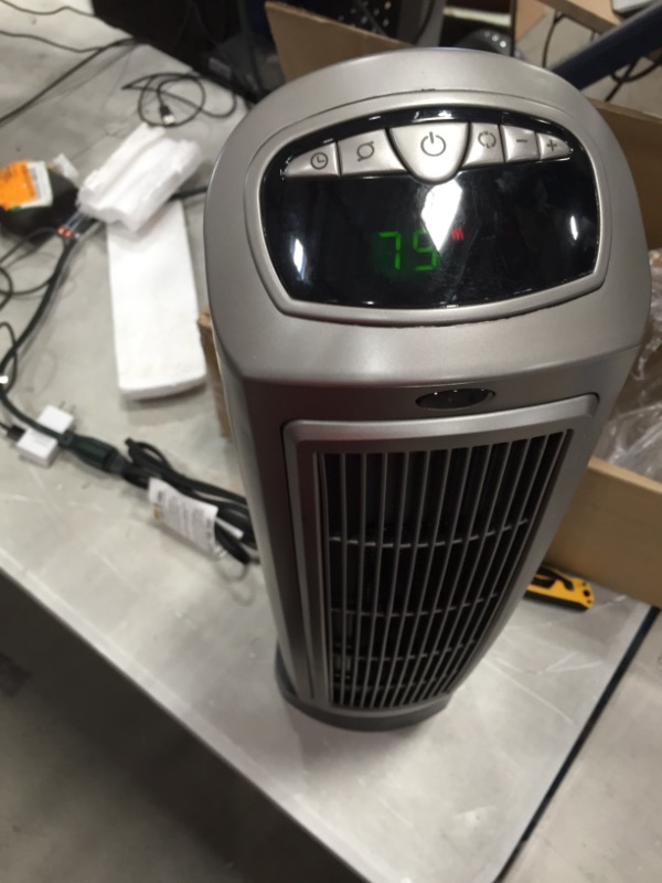 Photo 1 of Lasko 755320 Ceramic Space Tower Heater, 8.5?L x 7.25?W x 23?H, Silver