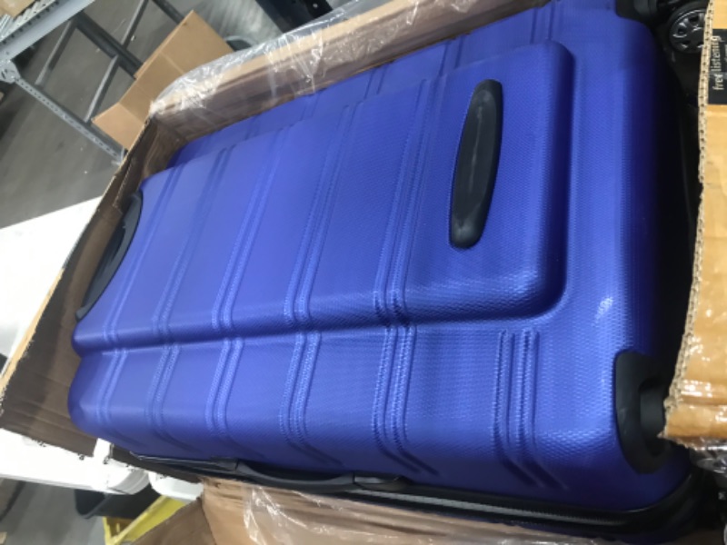 Photo 5 of Rockland Melbourne Hardside Expandable Spinner Wheel Luggage, Blue, 3-Piece Set (20/24/28)