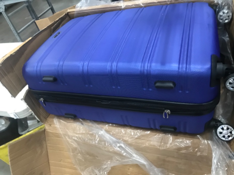 Photo 2 of Rockland Melbourne Hardside Expandable Spinner Wheel Luggage, Blue, 3-Piece Set (20/24/28)