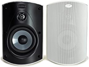 Photo 1 of **untested** Polk Audio Atrium 5 Outdoor Speakers with Powerful Bass (Pair, White), All-Weather Durability, Broad Sound Coverage, Speed-Lock Mounting System
