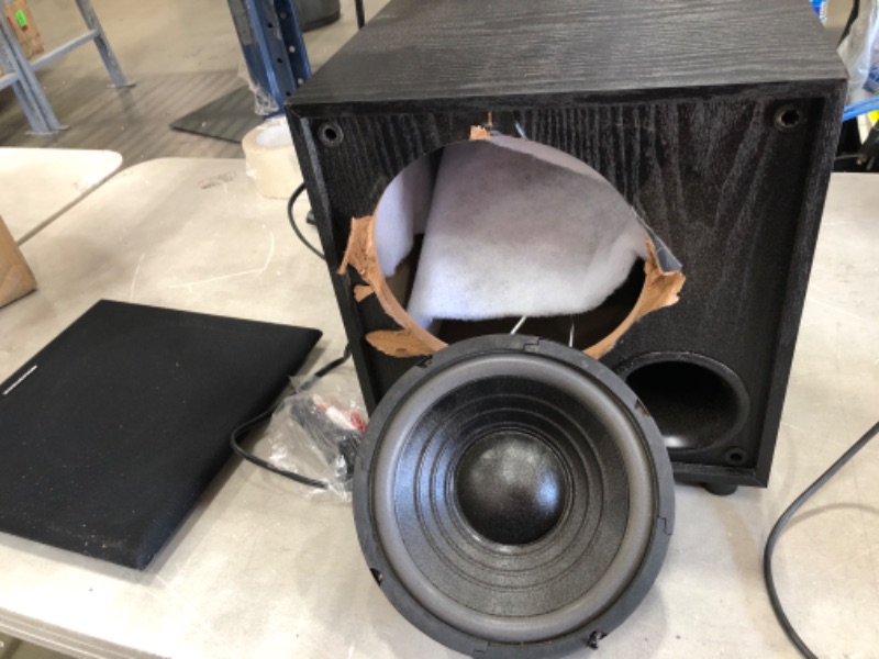 Photo 2 of **MINOR DAMAGE** 8 Inch 60-Watt Powered Subwoofer - Black
