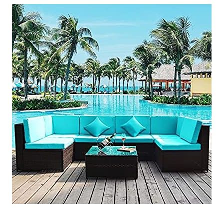 Photo 1 of **INCOMPLETE BOX 1 OF 3**
Outdoor Patio Furniture, 7 Piece Patio Furniture Sets, Outdoor Sectional Conversation Set, Wicker Patio Rattan Outdoor Sofa Set with Coffee Table and Seat Cushions for Backyard, Patio, Poolside
