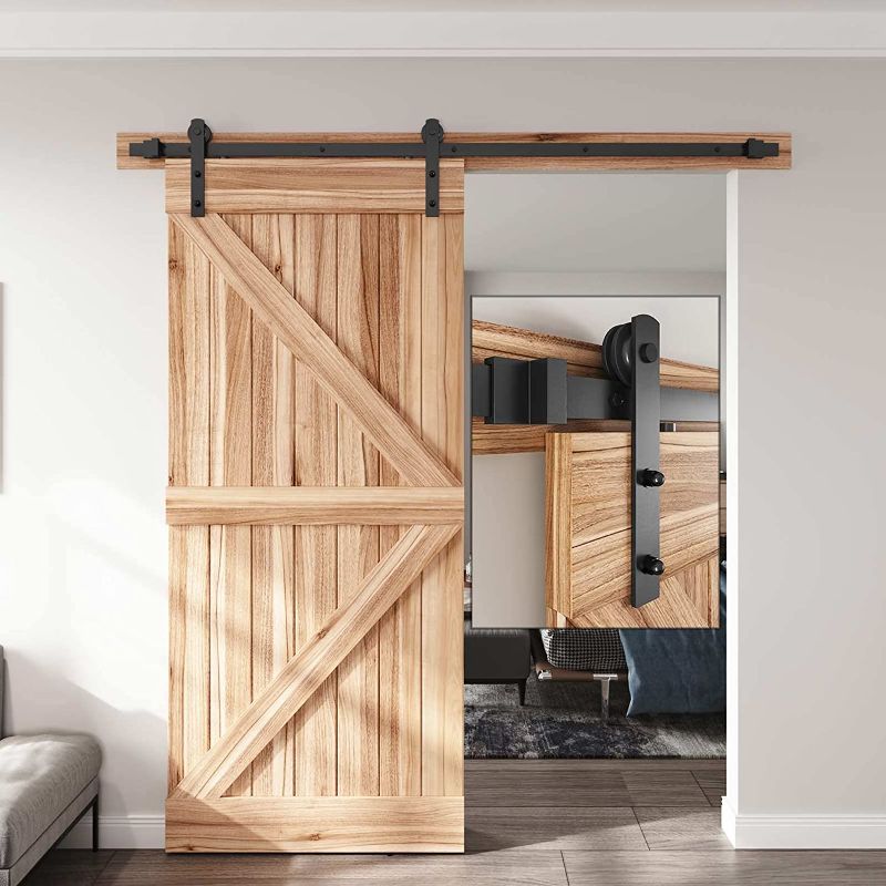 Photo 1 of (HARDWARE KIT ONLY)
EaseLife 6 FT Heavy Duty Sliding Barn Door Hardware Track Kit,Straight Pulley,Slide Smoothly Quietly,Easy Install (6FT Track Kit for 30"~36" Wide Single Door)