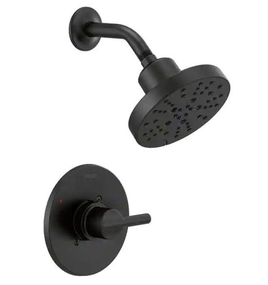 Photo 1 of *Missing parts*Nicoli Single-Handle 5-Spray Shower Faucet with H2OKinetic Technology in Matte Black 