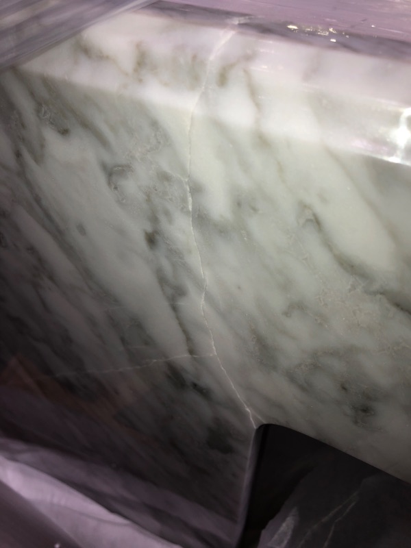 Photo 5 of *Damage shown in picture*
Home Decorators Collection Aberdeen 48 in. W X 22 in. D Vanity in White with Carrara Marble Top with White Sink
