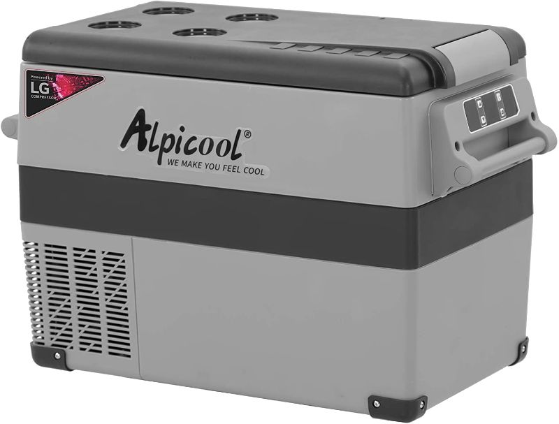 Photo 1 of Alpicool CF45-LG Portable Refrigerator/Freezer 48 Quart Vehicle, Car, Truck, RV, Boat, Mini Fridge Freezer for Driving, Travel, Fishing, Outdoor, Home-12/24V DC and 110-240V AC -4°F to 68°F