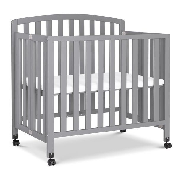 Photo 1 of DaVinci Dylan 3-in-1 Folding Portable Mini Crib and Twin Bed, Gray
