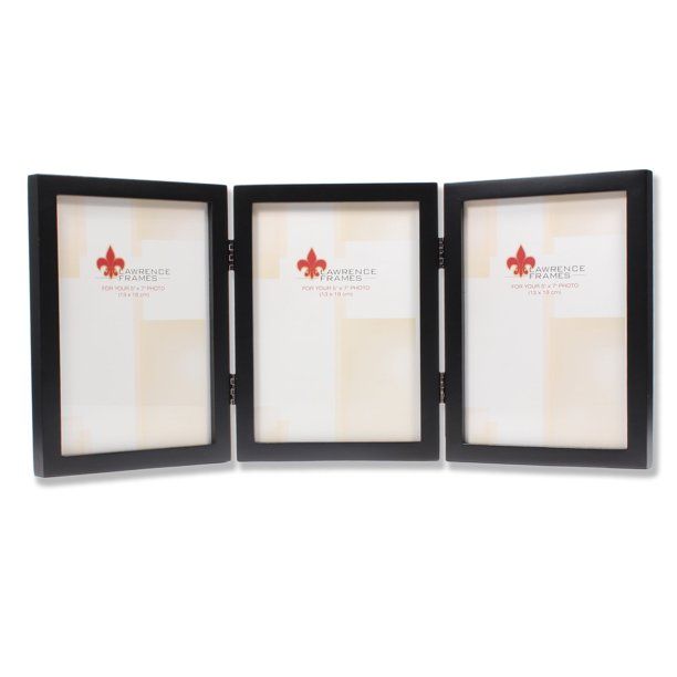 Photo 1 of 5x7 Hinged Triple Black Wood Picture Frame - Gallery Collection