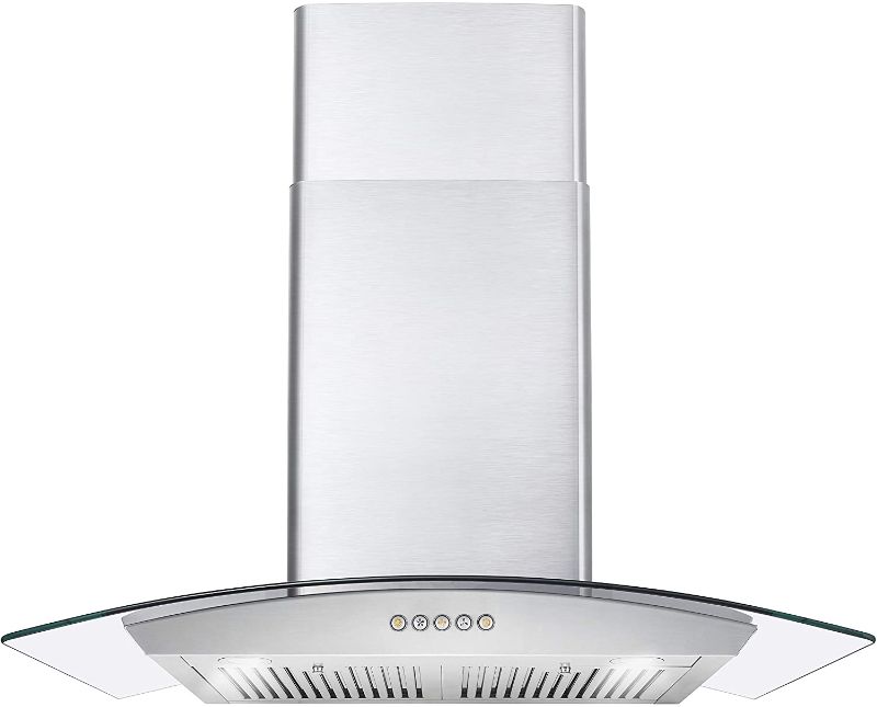 Photo 1 of **SIMILAR TO POST PHOTO**Cosmo COS-668WRC75 Wall Mount Range Hood with Ducted Exhaust Vent, 3 Speed Fan, Push Button Controls, LED Lighting, Permanent Filters in Stainless Steel, 30 inches
