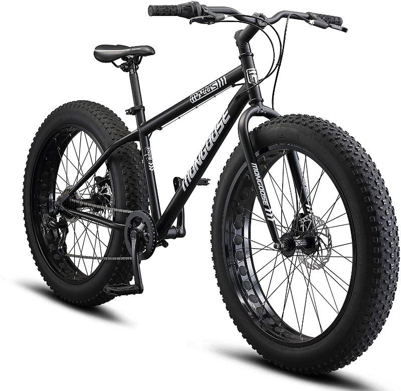 Photo 1 of **MISSING HARDWARE:**
Mongoose Malus Adult Fat Tire Mountain Bike, 26-Inch Wheels, 7-Speed