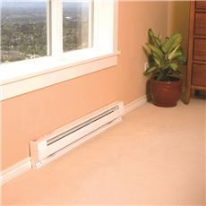 Photo 1 of (MINOR DAMAGE) Baseboard Heater 1500W White 6 Ft.
