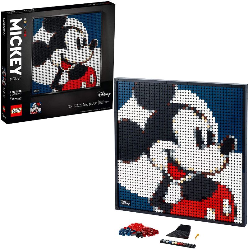 Photo 1 of LEGO Art Disney’s Mickey Mouse 31202 Craft Building Kit; A Wall Decor Set for Adults Who Love Creative Hobbies, New 2021 (2,658 Pieces)
