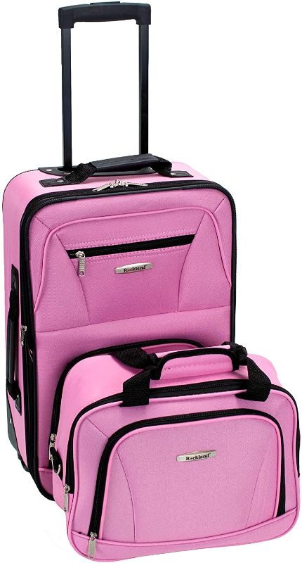 Photo 1 of Rockland Fashion Softside Upright Luggage Set, Pink, 2-Piece (14/19)
