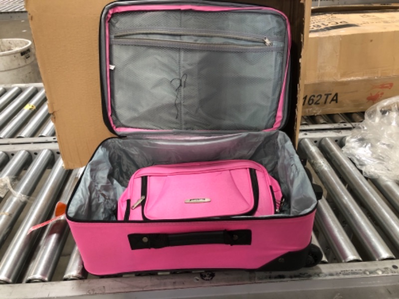 Photo 2 of Rockland Fashion Softside Upright Luggage Set, Pink, 2-Piece (14/19)
