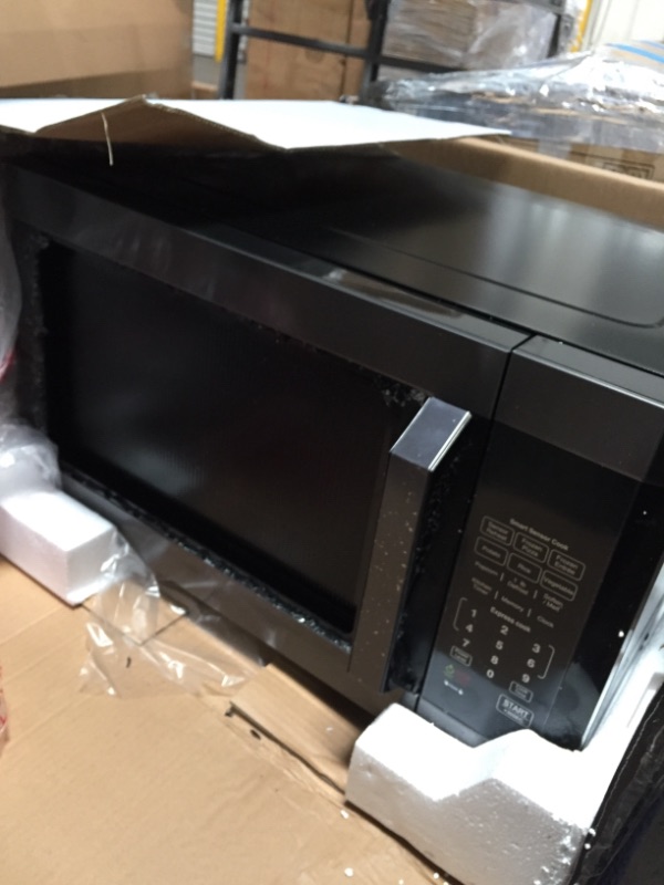 Photo 2 of ***DAMAGED***, ***PARTS ONLY***
Farberware Black 1.6 Cu. Ft. 1100-Watt Microwave Oven, Black Stainless Steel,FMO16AHTBSD
