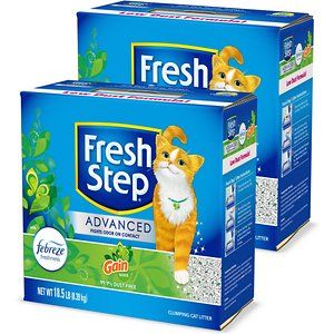 Photo 1 of Fresh Step Advanced Refreshing Gain Scented Clumping Clay Cat Litter, 18.5-lb box, 2 pack