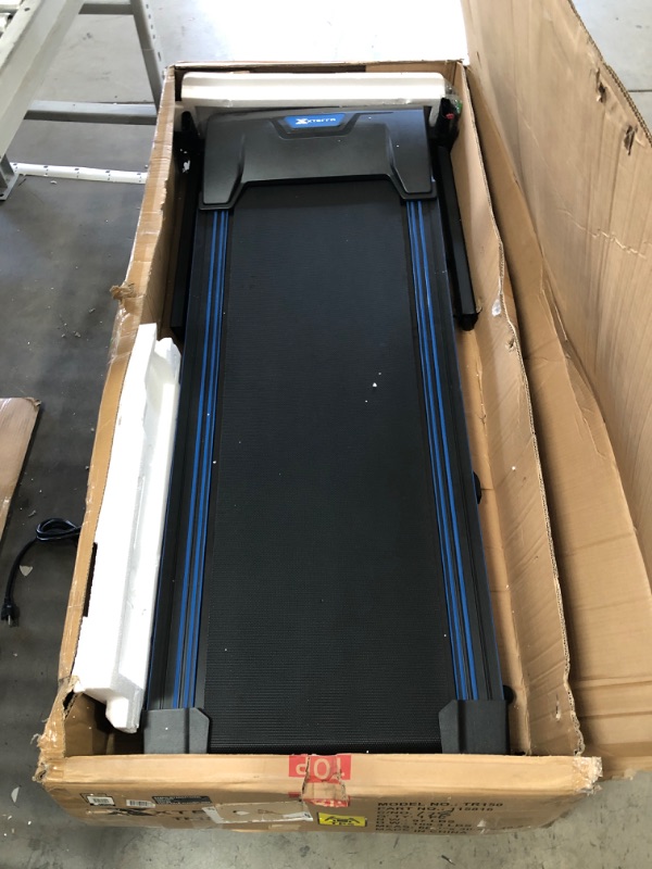 Photo 2 of ***HARDWARE LOOSE IN BOX*** Xterra Fitness Tr150 Treadmill / Folding 16" X 50" Running Surface /5" LCD Display Black - 16004801500
