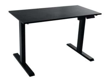 Photo 1 of ***STOCK PHOTO FOR REFERENCE*** Electric 47 x 24 inch Stand Up Desk, Complete Height Adjustable Standing Workstation, Frame and Top, Push Button Controller, Black