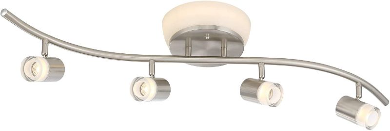 Photo 1 of Designers Fountain 1049TFD3H-35 4 Heads S Bar Flushmount Combo LED Track Light, Brushed Nickel
