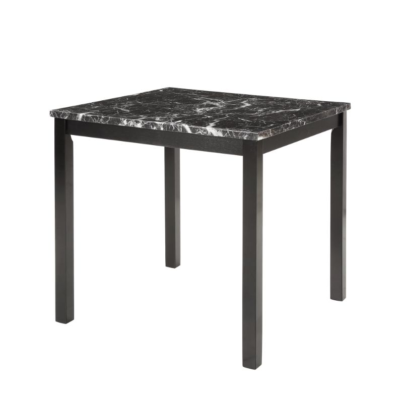 Photo 1 of ***MISSING HARDWARE*** EUROCO 35 IN X 35 IN X 35.8 IN SQUARE MARBLE DINING TABLE, BLACK 