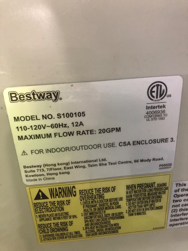 Photo 3 of ***PARTS ONLY*** **Will not inflate***Coleman SaluSpa Inflatable Hot Tub | Portable Hot Tub W/ Heated Water System & Bubble