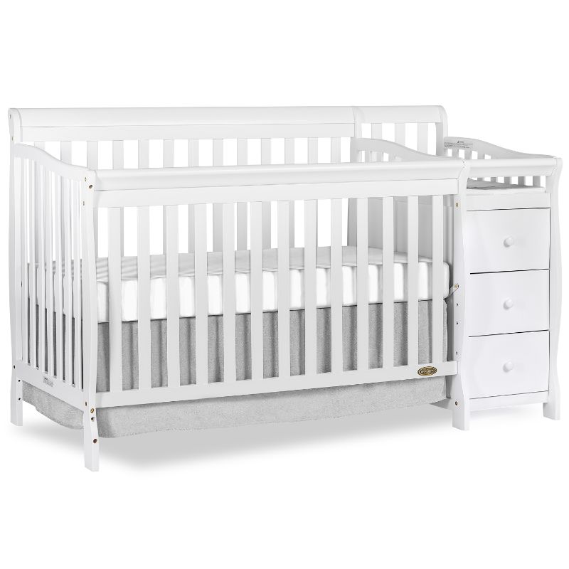 Photo 1 of Dream on Me Brody 5-in-1 Convertible Crib with Changer, White
