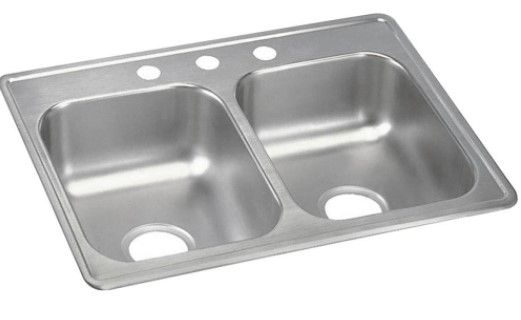 Photo 1 of (BENT CORNERS)
elkay dayton 21323-1 double sink, 33" x 19"